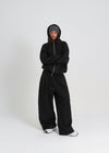 [B-BASIC] Double Cotton Rivet Hooded Zip-up