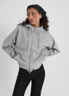 [B-BASIC] Double Cotton Rivet Hooded Zip-up