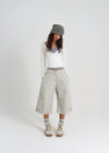 [B-BASIC] Tension Deep V-neck Wrap Long Sleeve T-shirt