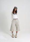 [B-BASIC] Tension Deep V-neck Wrap Long Sleeve T-shirt