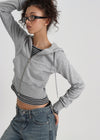 [B-BASIC] Light Sweat Slim Hooded Zip-Up