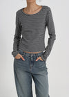 [B-BASIC] Standard Stripe Long Sleeve T-shirt (2size)