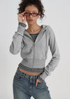 [B-BASIC] Light Sweat Slim Hooded Zip-Up