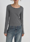 [B-BASIC] Standard Stripe Long Sleeve T-shirt (2size)