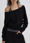 [B-BASIC] Light Sweat Off-Shoulder Man-to-Man