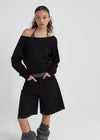 [B-BASIC] Light Sweat Off-Shoulder Man-to-Man