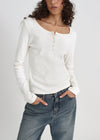 [B-BASIC] Light Standard Henley Neck Long Sleeve T-shirt (2SIZE)