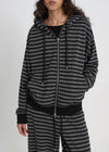 [B-BASIC] Striped Hooded Zip-up