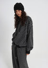 [B-BASIC] Striped Hooded Zip-up