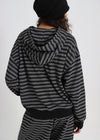 [B-BASIC] Striped Hooded Zip-up
