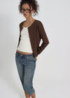 [B-BASIC] Soft Cotton V-Neck Long Sleeve T-Shirt (2SIZE)