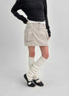 Betu Cotton Cargo Mini Skirt