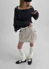 Betu Cotton Cargo Mini Skirt