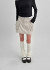 Betu Cotton Cargo Mini Skirt