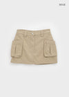 Betu Cotton Cargo Mini Skirt