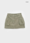 Betu Cotton Cargo Mini Skirt