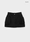 Betu Cotton Cargo Mini Skirt
