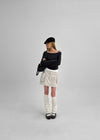 Jula Boat Neck Semi-crop Long Sleeve T-shirt