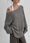 Romanki Loose Fit Boat Neck Knit