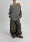 Romanki Loose Fit Boat Neck Knit