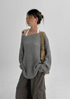 Romanki Loose Fit Boat Neck Knit
