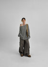 Romanki Loose Fit Boat Neck Knit