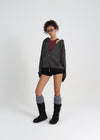 [B-BASIC] Striped Hooded Zip-up