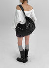 Chavking Vintage Eyelet Leather Shoulder Bag