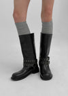 Dipolon Eyelet Biker Mid Boots
