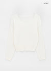 Nissi V-neck Slit Button Knit
