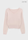 Nissi V-neck Slit Button Knit