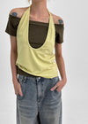 Kumba Set - Boat Neck Short Sleeve,Halter Neck