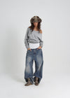 [B-BASIC] Light Sweat Off-Shoulder Man-to-Man