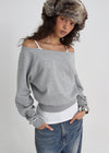 [B-BASIC] Light Sweat Off-Shoulder Man-to-Man
