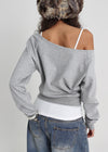 [B-BASIC] Light Sweat Off-Shoulder Man-to-Man
