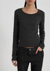 [B-BASIC] Standard Stripe Long Sleeve T-shirt (2size)