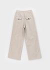 Rutum Cut-out Pocket Wide Cotton Pants