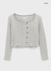 Rota Set - Striped Cardigan,Sleeveless
