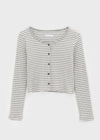 Rota Set - Striped Cardigan,Sleeveless