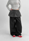 Hopped Dot Layered Skirt Pants