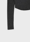 Jula Boat Neck Semi-crop Long Sleeve T-shirt