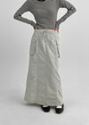 Shokan Nylon Cargo Long Skirt