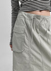 Shokan Nylon Cargo Long Skirt