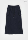 Shokan Nylon Cargo Long Skirt