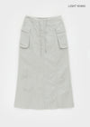 Shokan Nylon Cargo Long Skirt