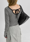 Blemang Uniqlo Stripe Two-way Long Sleeve T-shirt
