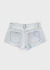 Nerdy Damage Cutting Denim Shorts