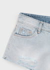 Nerdy Damage Cutting Denim Shorts