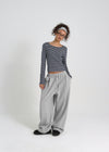 [B-BASIC] Standard Stripe Long Sleeve T-shirt (2size)
