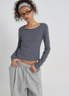 [B-BASIC] Standard Stripe Long Sleeve T-shirt (2size)